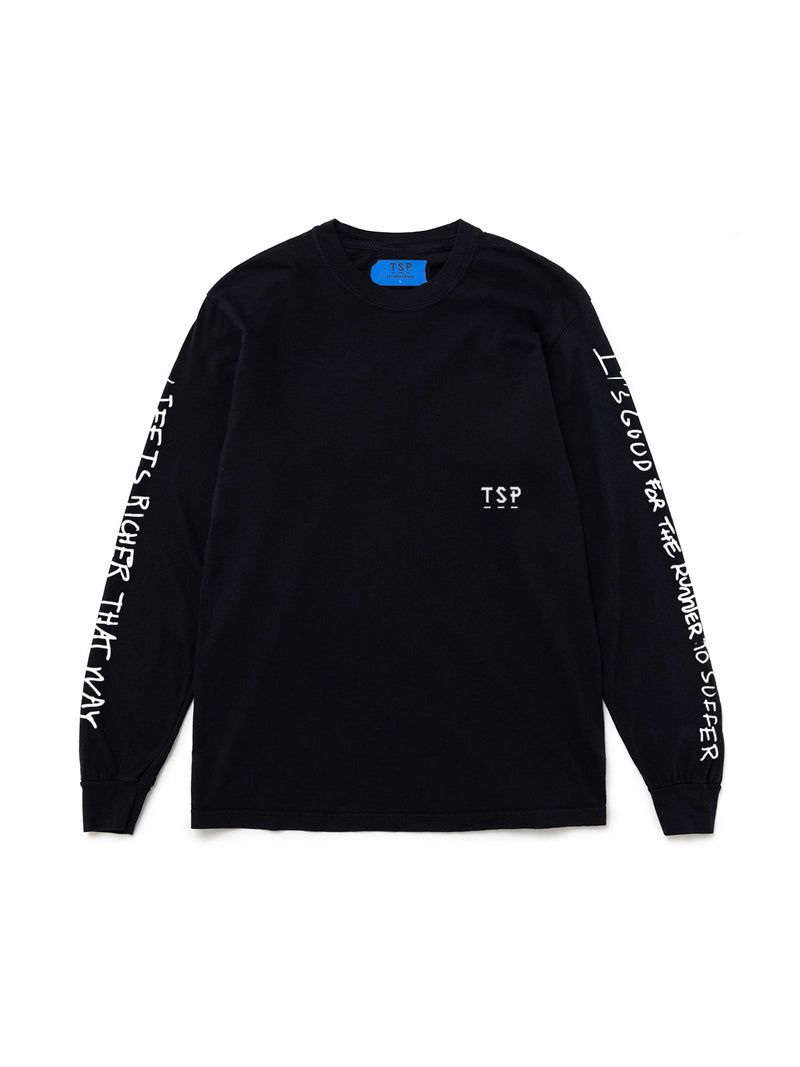TSP IT IS GOOD FOR THE RUNNER LS TEE SHIRT BLACK